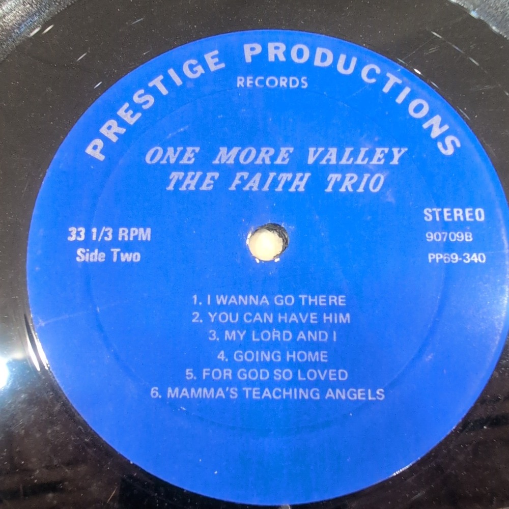 The Faith Trio One More Valley Vinyl LP Prestige Productions 90709A Gospel Recor - Picture 6 of 6